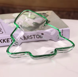 Plato de fruta de cristal hecho a mano patrón japonés tradicional plato de salsa de árbol de Navidad plato de decoración <span class=keywords><strong>del</strong></span> hogar - Product Image 6