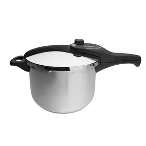 Pentola a pressione Tempo in acciaio inossidabile da 6 litri con livelli di pressione variabili continui - Product Image 1