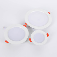Plafonnier LED intelligent et moderne de 4 pouces, 12W, haute luminosité, avec télécommande RGBW, éclairage encastré à intensité variable pour la maison