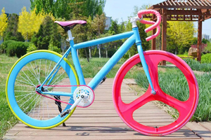Roues à 3 rayons en acier au carbone de 27 pouces pour vélo à pignon fixe, modèle 2626-01, offrant un design classique et léger pour une utilisation améliorée - Product Image 4