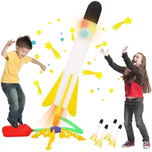 아이 공기 펌프 점프 거품 모델 발사 발사기 로켓 팝업 장난감 스포츠 장난감 소년 어린이 야외 로켓 게임