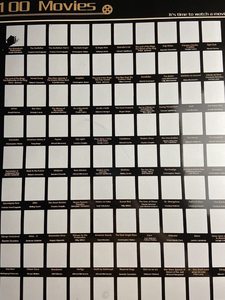 100 Películas Scratch Off Poster Top Movie Bucket List Poster Movie Scratch Off Poster con Easy Off Foil - Product Image 2