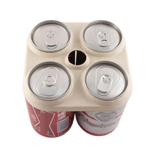 Parçalanabilir hamuru çevre dostu ambalaj özelleştirmek ıslak preslenmiş kağıt tutucu dört bardak tutucu altı bardak tutucu kutular - Product Image 1