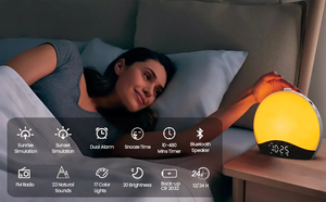 Machine à bruit blanc intelligente pour le sommeil, haut-parleur sans fil avec simulation d'aube pour enfants et adultes, aide au sommeil, réveil lumineux - Product Image 2
