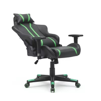 Chaise de jeu ergonomique confortable avec dossier haut, support lombaire, accoudoirs réglables, pour ordinateur, PC, gamer, course automobile
