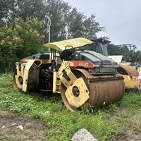 Vente de liquidation : Rouleau compresseur à double tambour Dynapac CC522 d'occasion 2010 avec cabine complète pour projets routiers en asphalte