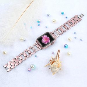 Bandas de liberación rápida de acero inoxidable de 42mm estilo brillo de lujo para mujeres lindo reloj inteligente de moda para Apple Watch para niñas - Product Image 3