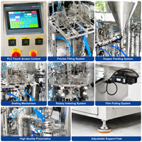 Machine d'emballage rotative haute performance pour sachets préformés, système automatique de remplissage et de scellage pour sucre granulé et sel