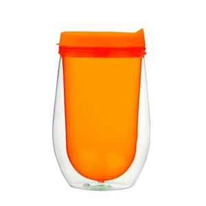 Hot Sell 300ml BPA Free PP Plastic <b>Double</b> <b>Wall</b> Insulated Wine Tumbler Transparent - Product Image 6