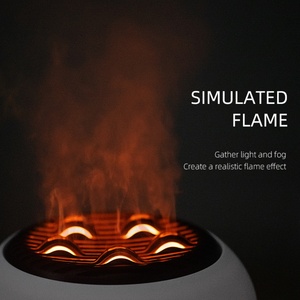 Time Remote Control <b>Humidifier</b> Household Ultrasonic Porous Atomization Fog Quantity Colorful Flame Aromatherapy Machine - Product Image 2