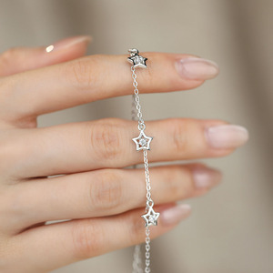 Personalità creativa S925 argento Sterling squisita piccola stella ciondoli bracciali per le donne ragazza accessori regalo YB-XY-815 - Product Image 3