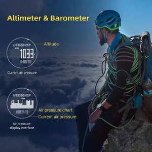 Montre de plongée professionnelle NORTH EDGE AQUA pour homme, avec calculateur de plongée, altimètre, baromètre et boussole. - Product Image 5