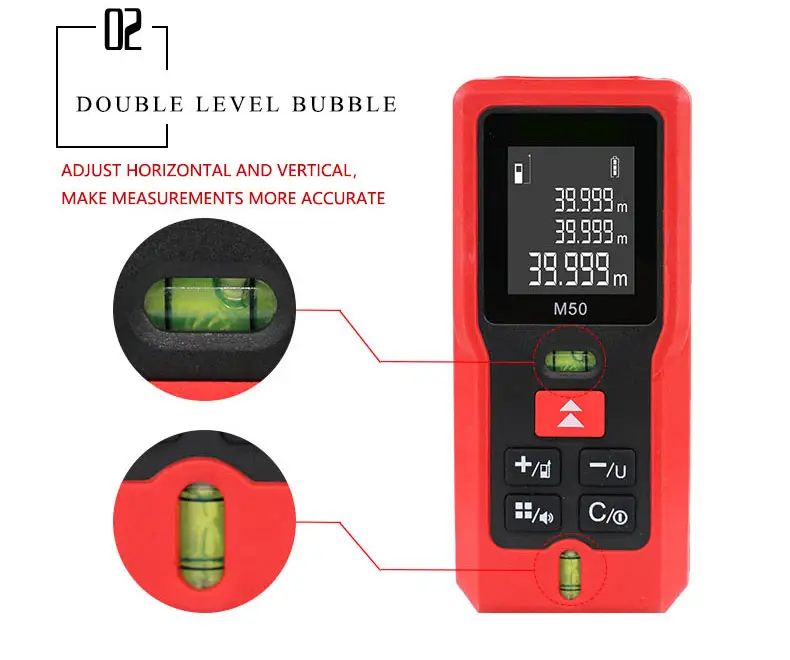 휴대용 디지털 레이저 거리 측정기 거리 측정기 측정 도구 레이저 거리 측정기 가격