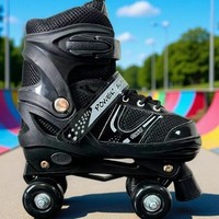 Patins à roulettes en ligne à double rangée avec roues en PVC et coque en coton, taille réglable pour adultes et enfants, directement de l'usine