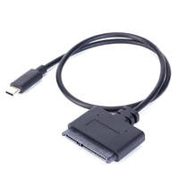 Câble adaptateur USB-C vers SATA 0,3 m, puce ASM1153E, 6 Gbps SATA III vers USB 3.2 Gen1 UASP, noir, pour disque dur SSD 2,5 pouces