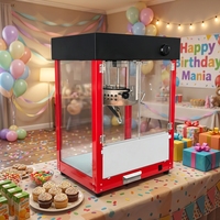 Machine à Popcorn Commerciale à Gaz en Acier Inoxydable, Machine à Popcorn de Comptoir à Gaz pour Cinéma, Snack-bar et Concession