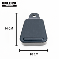 Elektronik Davul Seti için Elektronik Cowbell Pad Tetikleyici, 6,35 mm Çıkışlı ABS Kompakt Perküsyon