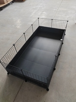 C&C 2*5 Cage Standard pour Cochon d'Inde et Lapin, Transporteur de Luxe avec Plateau en Plastique et Fermeture à Bouton, Écologique