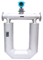 Medidor de Flujo Másico Coriolis Tipo U de Acero Inoxidable 316L OEM de Alta Precisión para Gas, Agua, Aire y Aceite, 4-20mA RS485