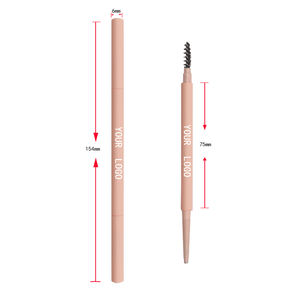 ดินสอเขียนคิ้ว2อิน1สีชมพูเขียนคิ้วแบบ2หัวกันน้ำเขียนคิ้วพร้อมแปรงเขียนคิ้วยาวฉลากตามต้องการ - Product Image 1