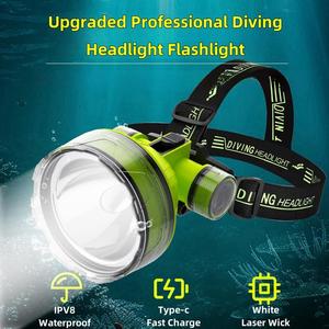 Linterna <span class=keywords><strong>de</strong></span> <span class=keywords><strong>Buceo</strong></span> Portátil Recargable LED, Foco Frontal Impermeable <span class=keywords><strong>de</strong></span> Alta Potencia 18650, Luz Frontal Subacuática - Product Image 4