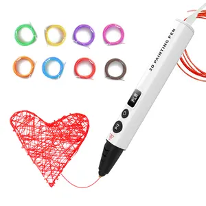 2023 nouveau design filament en plastique pour stylo de dessin 3d crayon d'impression avec écran lcd