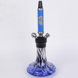 Wholesale Aluminum Alloy Single Tube Hookah Shisha Set Glass Base <strong>Bonges</strong> With Hose Tray Head Accessories - Product Image 5