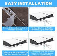 Support horizontal en acrylique transparent personnalisé, dissipateur de chaleur, base stable pour l'affichage de la console PS5 Slim