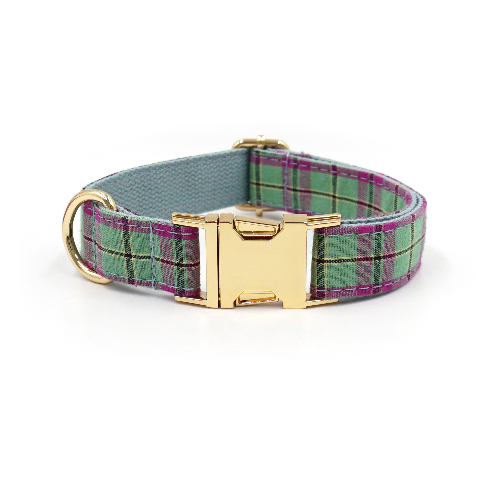 Plaid vert menthe et violet