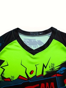 Maillot de Ciclismo de Montaña RAC TEAM para Hombre, Estampado Informal, para Descenso, MTB, Motocross, 100% Poliéster, Secado Rápido, Transpirable, Manga Larga - Product Image 4