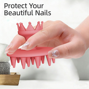 แปรงซิลิโคนแบบมงกุฎสำหรับสระผมและหนังศีรษะ สำหรับทุกเพศ พร้อมดีไซน์สวยงาม ขายส่ง - Product Image 3