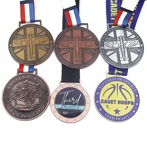 Médaille de Victoire Prestigieuse en Relief 3D Plaquée Or avec Ruban pour Championnat Sportif et Prix de Marathon - Product Image 4