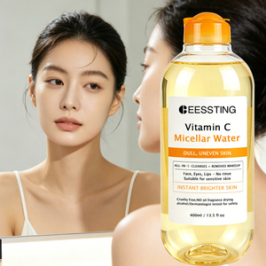 Limpiador Facial con Bomba Dosificadora para Mejorar las Imperfecciones de la Piel, Desmaquillante Facial, Labial y de Pestañas, Agua Micelar con Vitamina C - Product Image 1