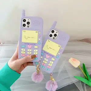 Funda de teléfono con diseño clásico de dibujos animados 3D para iPhone 13, cubierta suave Retro para iPhone 12/11/7/8/XS/X/XR/MAX, gran oferta