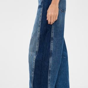 กางเกงยีนส์ทรงหลวมสองสีสำหรับผู้หญิงขายส่ง กางเกงยีนส์เดนิมแบบสั่งทำพิเศษสำหรับผู้หญิง - Product Image 4