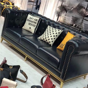 Di alta Qualità di lusso <span class=keywords><strong>moderno</strong></span> in metallo ottone miglior <span class=keywords><strong>blu</strong></span> divano in pelle set di mobili <span class=keywords><strong>soggiorno</strong></span> - Product Image 5