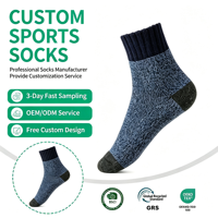 Chaussettes de course unisexes en laine tricotée respirantes à séchage rapide antidérapantes pour sports d'hiver en plein air – Vente en gros