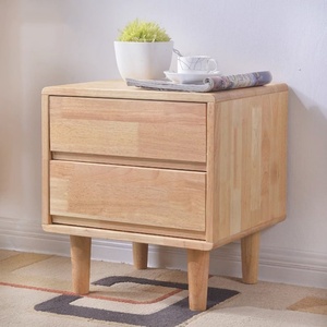 Mesita de Noche Moderna Europea de Madera de Alta Calidad con Cajones, Mesitas de Noche Naturales de Buena Calidad - Product Image 2