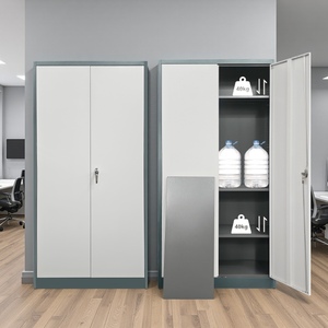 Vente en gros <span class=keywords><strong>Armoire</strong></span> de <span class=keywords><strong>bureau</strong></span> à 2 portes en métal <span class=keywords><strong>Armoire</strong></span> de rangement en acier Armoires de classement verrouillables - Product Image 4