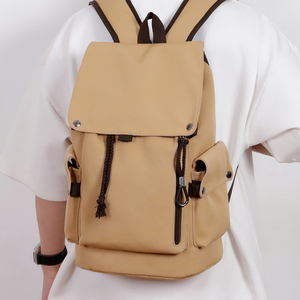 <span class=keywords><strong>Zaino</strong></span> Vintage in Tela con Chiusura a Coulisse e Patta, Borsa Casual per Scuola, Uomo, <span class=keywords><strong>Donna</strong></span>, Università, Viaggi, Attività all'Aperto, <span class=keywords><strong>Beige</strong></span> Kaki - Product Image 3