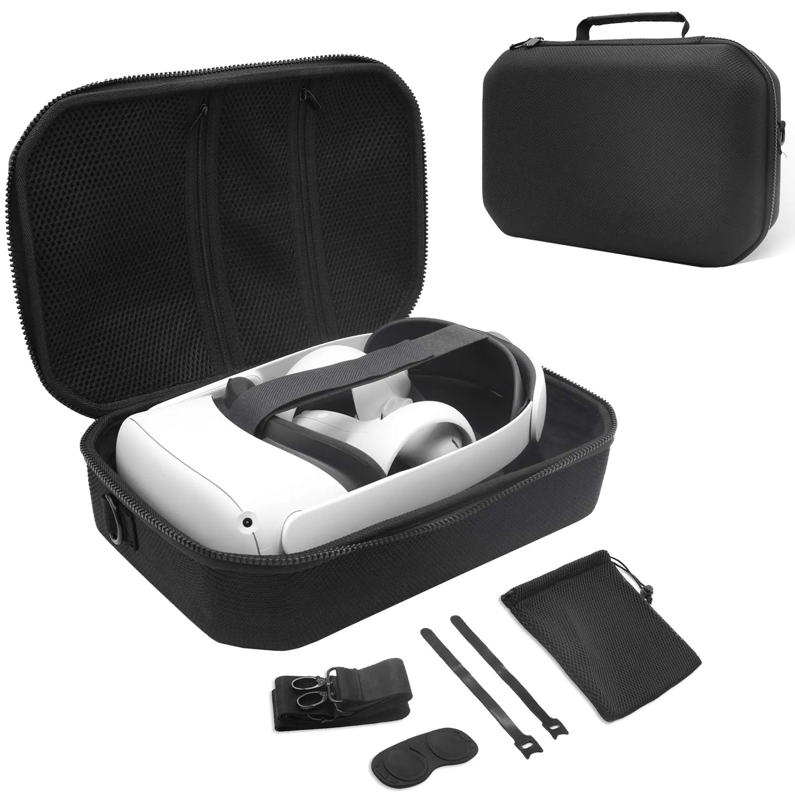 Hard Travel Case for VR Gaming Headset Controllers Accessories Shockproof EVA Hard Shell Carrying Case Storage