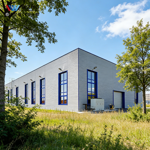 Bâtiment industriel en structure d'acier préfabriquée à travée libre durable, durée de vie de 50 ans, certifié ISO9001, prix direct usine - Product Image 1