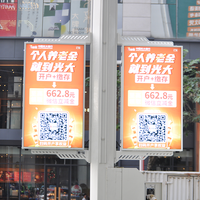 Écran d'affichage publicitaire LCD personnalisé de 3000 nits, 32 pouces, 43 pouces, pour poteau d'éclairage extérieur, sur lampadaire