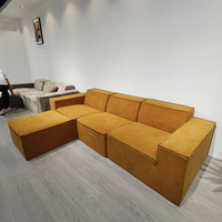 Vente chaude usine : Canapé orange compressé, modulable et à combinaison libre, petit canapé-lit, mobilier compressé sur mesure