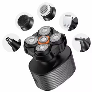 Rasoir Électrique Rotatif 5-en-1 Étanche IPX7, Lame Magnétique Rechargeable Sans Fil, Tondeuse Corporelle pour Crâne et Zones Intimes - Product Image 1