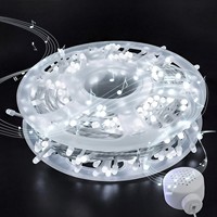 Guirlande lumineuse LED V8 de 50 m, 400 LED, IP44, pour intérieur/extérieur, fil blanc, pour décorations de Noël et de fêtes, vente en gros