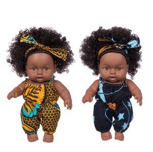Poupée noire nouveau-né, jouet pour bébé fille, poupée africaine avec vêtements en tricot, jouets pour enfants - Product Image 3