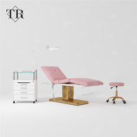 Table de massage électrique portable moderne Turri 3 Motor en cuir, ensemble de mobilier de spa et de salon avec fonction inclinable