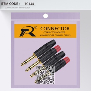 <span class=keywords><strong>2</strong></span> cực 6.35mm Mono Nam nối mạ vàng 1/<span class=keywords><strong>4</strong></span> inch Mono âm thanh Microphone cắm kết nối <span class=keywords><strong>jack</strong></span> 6.35mm - Product Image 5