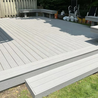 Planches de terrasse extérieures en WPC co-extrudé pour aménagement paysager